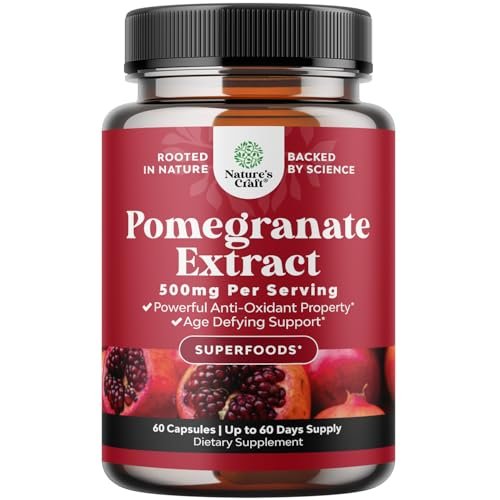 Fortgeschrittene Granatapfel-Extrakt Kapseln – starkes Antioxidans & gesunde Herzunterstützung – leicht zu schluckendes Granatapfel-Präparat – Superfood für Energie & Darmgesundheit – drittanbietergetestet – 60 Stück