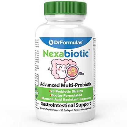 DrFormulas Nexabiotic 23 Multi Probiotikum für Frauen und Männer - Dr. formuliert mit Lactobacillus Acidophilus, Bifidobacterium Infantis, Saccharomyces Boulardii, 17,25 Milliarden KBE