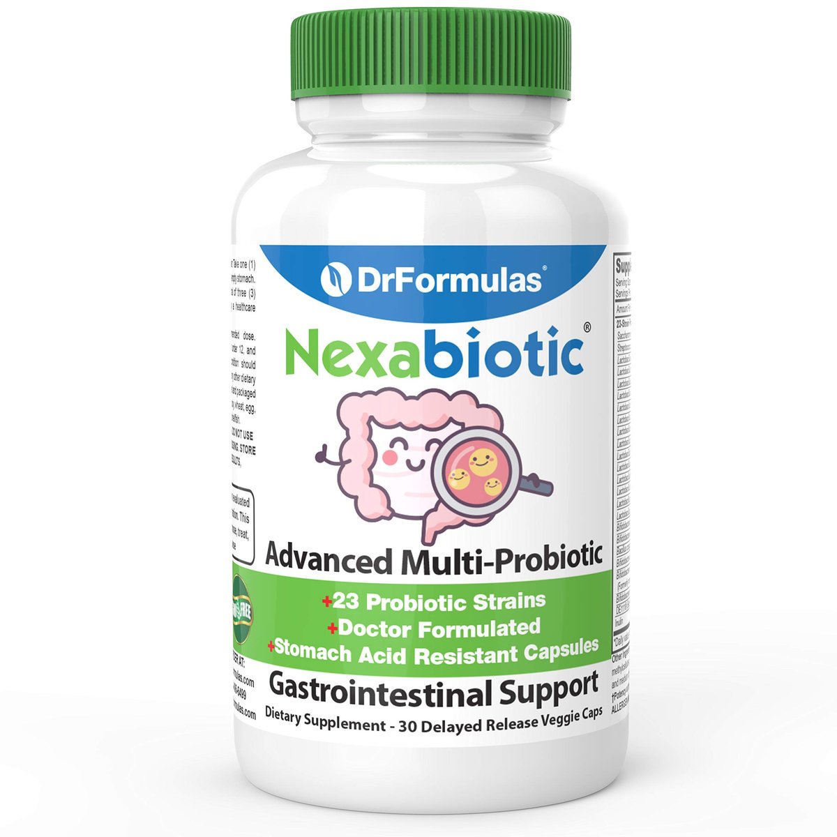 DrFormulas Nexabiotic 23 Multi Probiotikum für Frauen und Männer - Dr. formuliert mit Lactobacillus Acidophilus, Bifidobacterium Infantis, Saccharomyces Boulardii, 17,25 Milliarden KBE