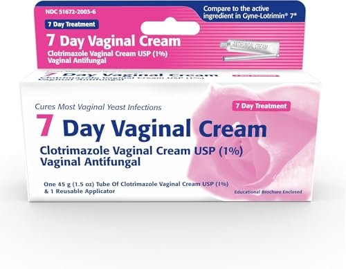 Clotrimazol USP 1% 7-Tage Vaginalcreme 1,5 oz (45 g) – Behandlung von Scheidenpilzinfektionen, Anti-Juckreiz-Creme für äußeren Juckreiz & Reizungen (3er-Pack)