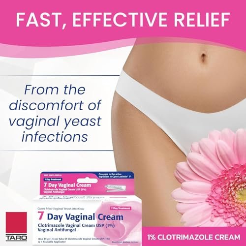 Clotrimazol USP 1% 7-Tage Vaginalcreme 1,5 oz (45 g) – Behandlung von Scheidenpilzinfektionen, Anti-Juckreiz-Creme für äußeren Juckreiz & Reizungen (3er-Pack)