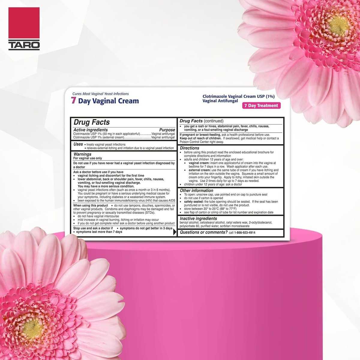 Clotrimazol USP 1% 7-Tage Vaginalcreme 1,5 oz (45 g) – Behandlung von Scheidenpilzinfektionen, Anti-Juckreiz-Creme für äußeren Juckreiz & Reizungen (3er-Pack)