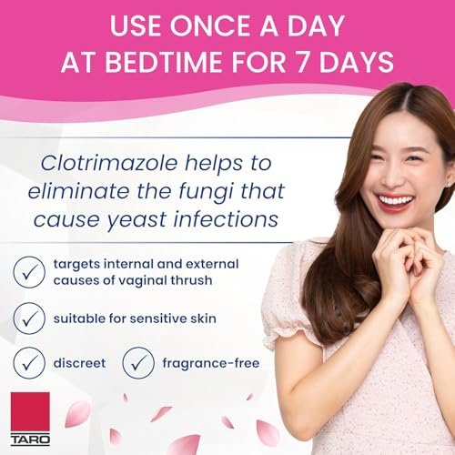 Clotrimazol USP 1% 7-Tage Vaginalcreme 1,5 oz (45 g) – Behandlung von Scheidenpilzinfektionen, Anti-Juckreiz-Creme für äußeren Juckreiz & Reizungen (3er-Pack)