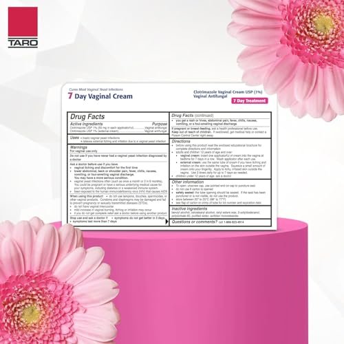 Clotrimazol USP 1% 7-Tage Vaginalcreme 1,5 oz (45 g) – Behandlung von Scheidenpilzinfektionen, Anti-Juckreiz-Creme für äußeren Juckreiz & Reizungen (3er-Pack)