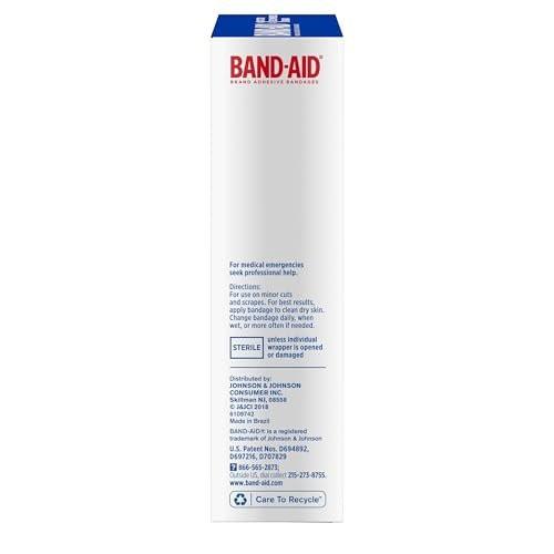 BAND-AID Sterile Flexible Fabric Pflaster, hautfarben, extra groß, 10er-Pack – Komfortabler Schutz für Wunden & Schnittverletzungen
