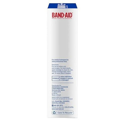 BAND-AID Sterile Flexible Fabric Pflaster, hautfarben, extra groß, 10er-Pack – Komfortabler Schutz für Wunden & Schnittverletzungen