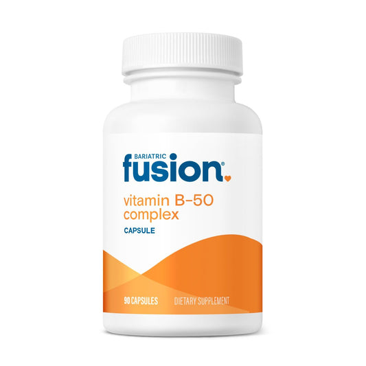 Bariatric Fusion Vitamin B-50 Komplex | Vegane B-Vitamine für Frauen und Männer | Leicht zu schluckende Kapsel mit 8 B-Vitaminen inkl. Vitamin B12 | 90 Kapseln | 3 Monate Vorrat