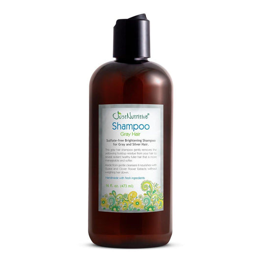 Just Nutritive Graues Haar Shampoo | Natürliche Pflege für graues Haar | 473 ml