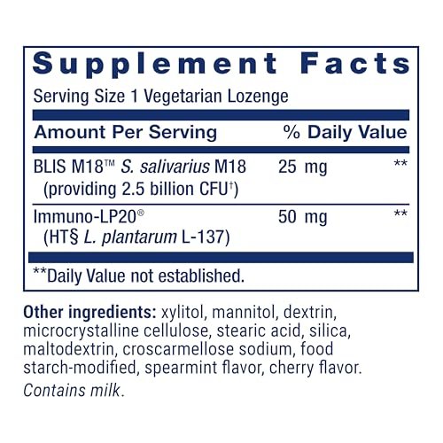 Life Extension FLORASSIST® Probiotische Mundhygiene – Lutschtabletten mit BLIS M18™ für Zähne, Zahnfleisch, pH-Wert und Immununterstützung, 30 Stück