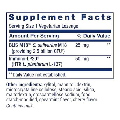 Life Extension FLORASSIST® Probiotische Mundhygiene – Lutschtabletten mit BLIS M18™ für Zähne, Zahnfleisch, pH-Wert und Immununterstützung, 30 Stück