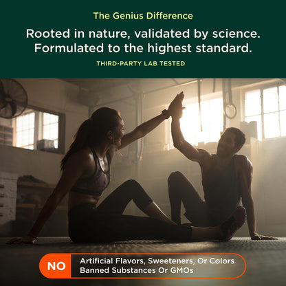 Genius Caffeine – Mikroverkapselte Koffeinkapseln mit verzögerter Freisetzung für sanfte, langanhaltende Energie und Konzentration – ohne Zittern oder Crash – 100 mg pro Kapsel – 100 Portionen – Natürlicher Leistungsbooster