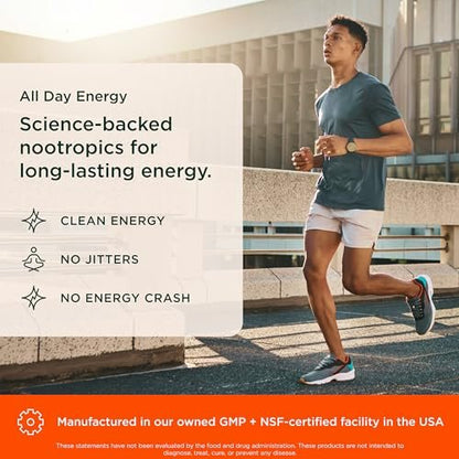 Genius Caffeine – Mikroverkapselte Koffeinkapseln mit verzögerter Freisetzung für sanfte, langanhaltende Energie und Konzentration – ohne Zittern oder Crash – 100 mg pro Kapsel – 100 Portionen – Natürlicher Leistungsbooster