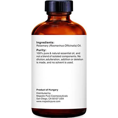 Majestic Pure Rosmarinöl 100% rein und natürlich – 30 ml mit Glaspipette für Diffuser, Aromatherapie, Seifen- und Kerzenherstellung