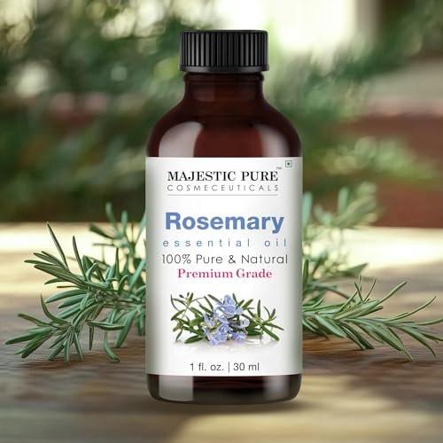 Majestic Pure Rosmarinöl 100% rein und natürlich – 30 ml mit Glaspipette für Diffuser, Aromatherapie, Seifen- und Kerzenherstellung