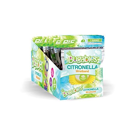 PIC Bugables Citronella Duft-Armbänder, wiederverwendbar und wiederverschließbar, Einheitsgröße (Packung mit 25)