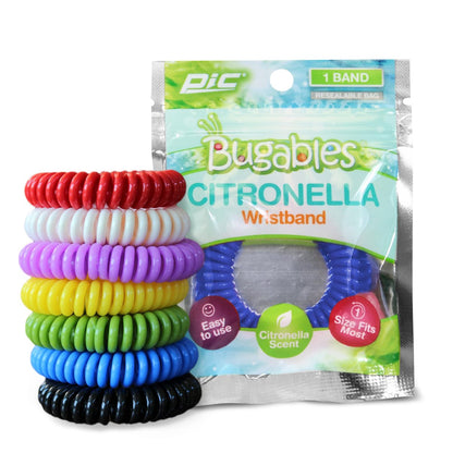 PIC Bugables Citronella Duft-Armbänder, wiederverwendbar und wiederverschließbar, Einheitsgröße (Packung mit 25)