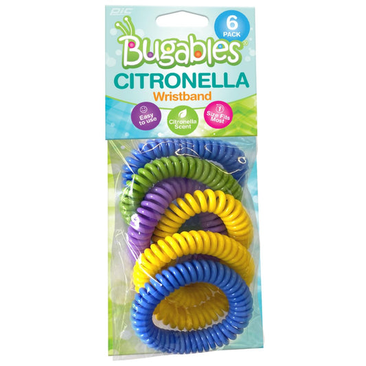 PIC Bugables Citronella Duft-Armbänder, wiederverwendbar und nachfüllbar, Einheitsgröße (10er-Pack)