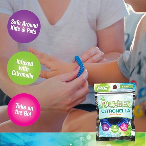 PIC Bugables Citronella Duft-Armbänder, wiederverwendbar und nachfüllbar, Einheitsgröße (10er-Pack)