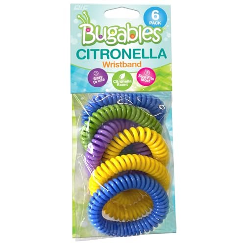 PIC Bugables Citronella Duft-Armbänder, wiederverwendbar und nachfüllbar, Einheitsgröße (10er-Pack)
