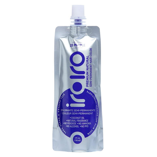 iroiro Premium Semi-Permanente Haarfarbe in Lila – 118 ml (4 oz) – Natürliche Farbstoffe, Lebendiger Violett-Ton