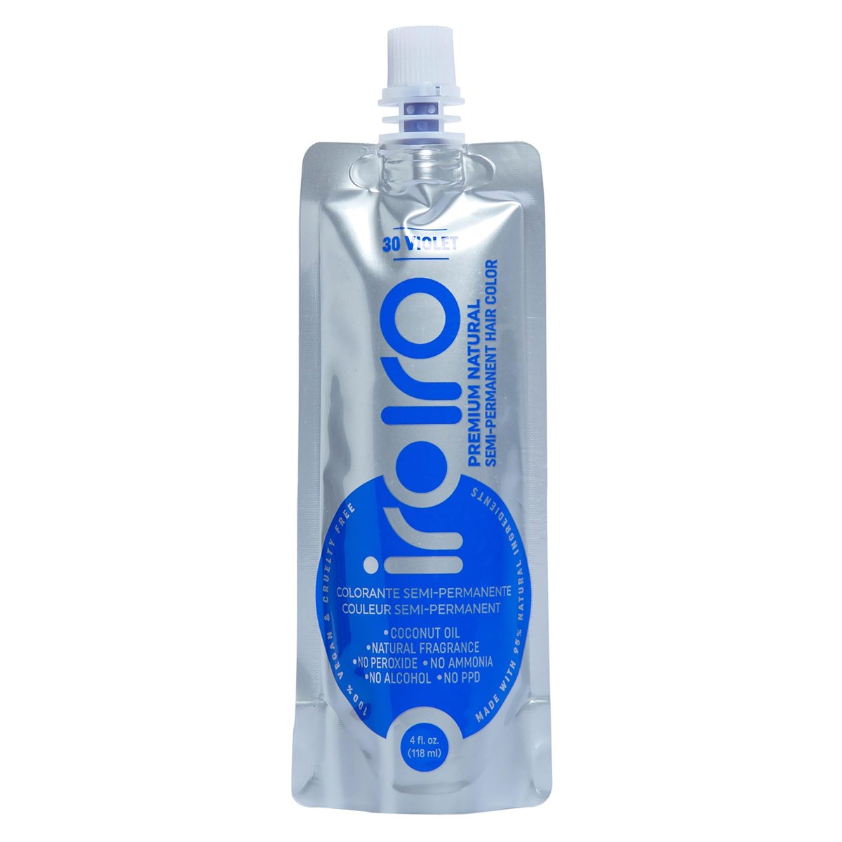 IROIRO Premium Natürliche Semi-Permanente Haarfarbe 30 Violett (118 ml)