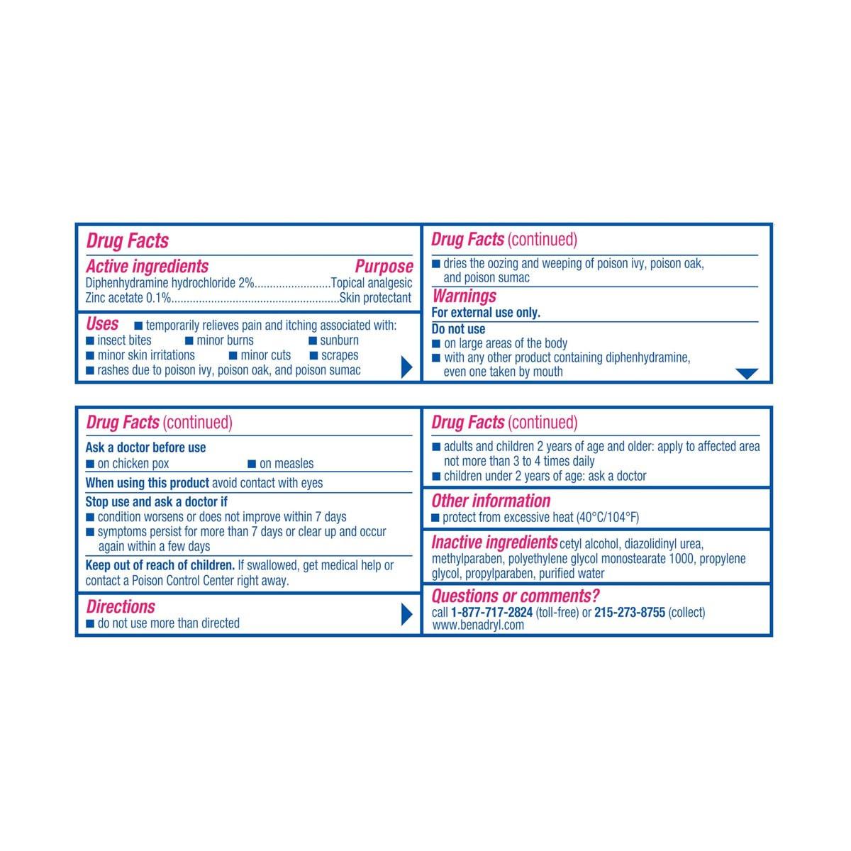 Benadryl Extra Strength Juckreiz-Stopp-Creme, topisches Analgetikum mit Diphenhydramin-HCl & Zinkacetat, Anti-Juckreiz-Salbe für Insektenstiche & Sonnenbrand, 28 g