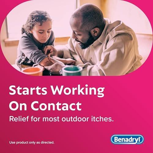 Benadryl Extra Strength Juckreiz-Stopp-Creme, topisches Analgetikum mit Diphenhydramin-HCl & Zinkacetat, Anti-Juckreiz-Salbe für Insektenstiche & Sonnenbrand, 28 g
