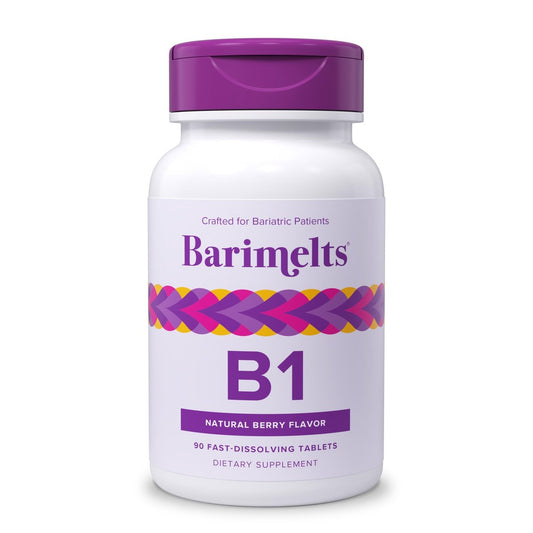 BariMelts Vitamin B1, 90 schnell lösliche Tabletten (3-Monatsvorrat), zuckerfreie bariatrische Vitamine für Frauen, natürlicher Beerengeschmack