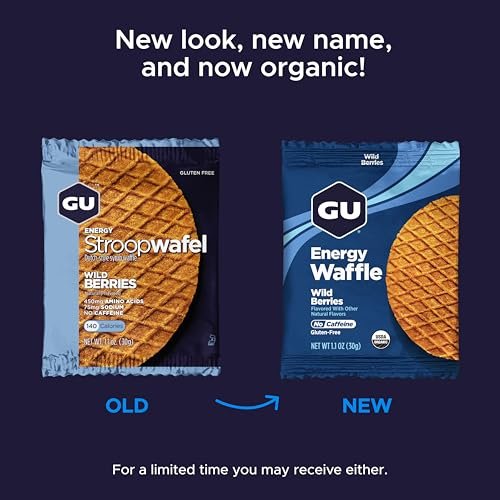 GU Energy Stroopwafel Wild Berry – Sportnahrung Waffel, koffeinfrei, glutenfrei, koscher, 16er Pack