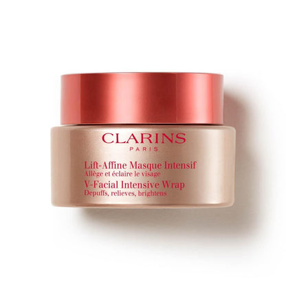 Clarins V-Facial Intensive Wrap Gesichtsmaske | Ausgezeichnete Gesichtscontouring-Maske | Reduziert sichtbar Schwellungen und Schwellungen durch Stress, Hitze und hormonelle Veränderungen | Fördert einen ebenmäßigen Hautton | 75 ml