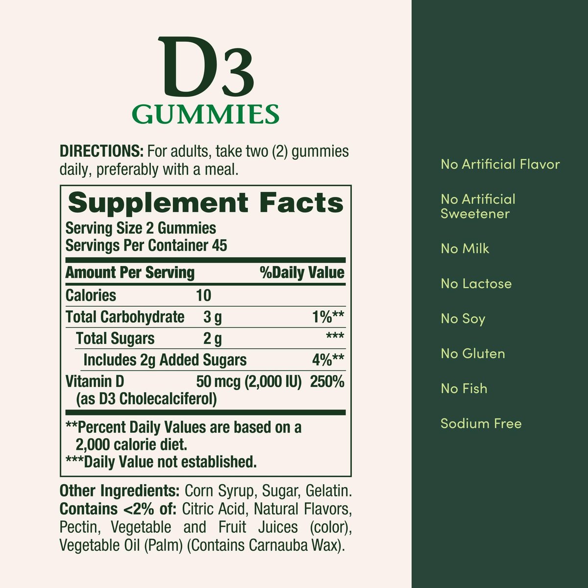 Nature's Bounty Vitamin D3 Gummis – 2000 IE pro Portion, 90 Stück, gemischter Fruchtgeschmack, unterstützt die Immunabwehr