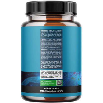 Nootropisches Gehirn-Supplement für Gedächtnis und Fokus - Vitamine für geistige Unterstützung mit Bacopa Monnieri, Vitamin A, B6, Riboflavin, Niacin, Thiamin & Folsäure - Kognitiver Komplex - 60 Kapseln