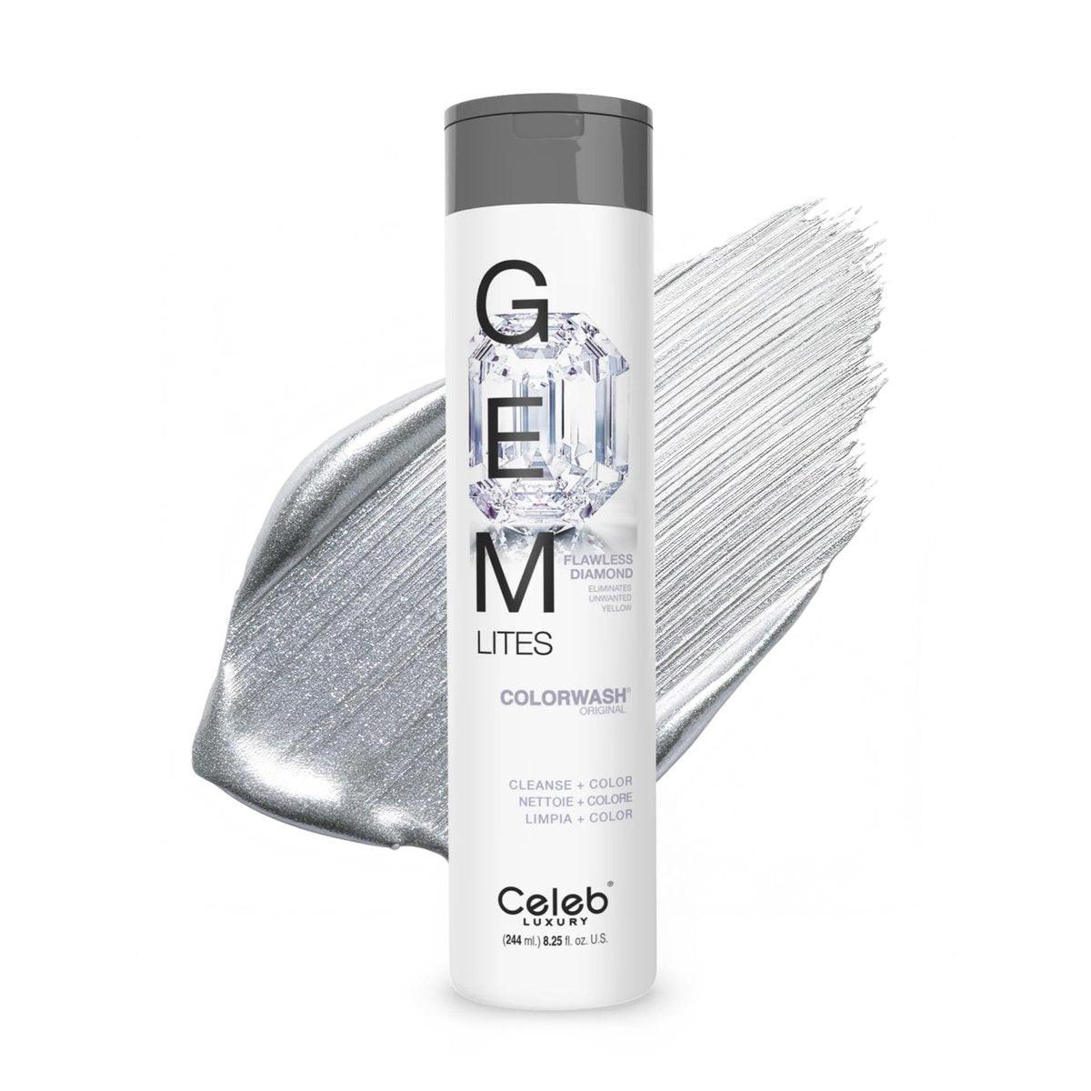 Celeb Luxury Gem Lites Colorwash – Professionelles semi-permanentes Haarfarben-Shampoo, Flawless Diamond, 250 ml