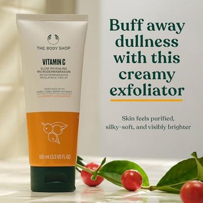 The Body Shop Vitamin C Glow Boosting Microdermabrasion – Peeling für müde, fahle Haut – Vegan – 100 ml