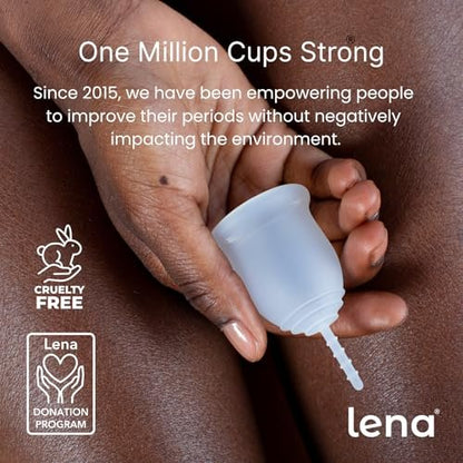 Lena Menstruationsbecher Original – Wiederverwendbare Menstruationstasse aus medizinischem Silikon, sanfter 12-Stunden-Schutz, auslaufsicher, anfängerfreundlich – klein, lila