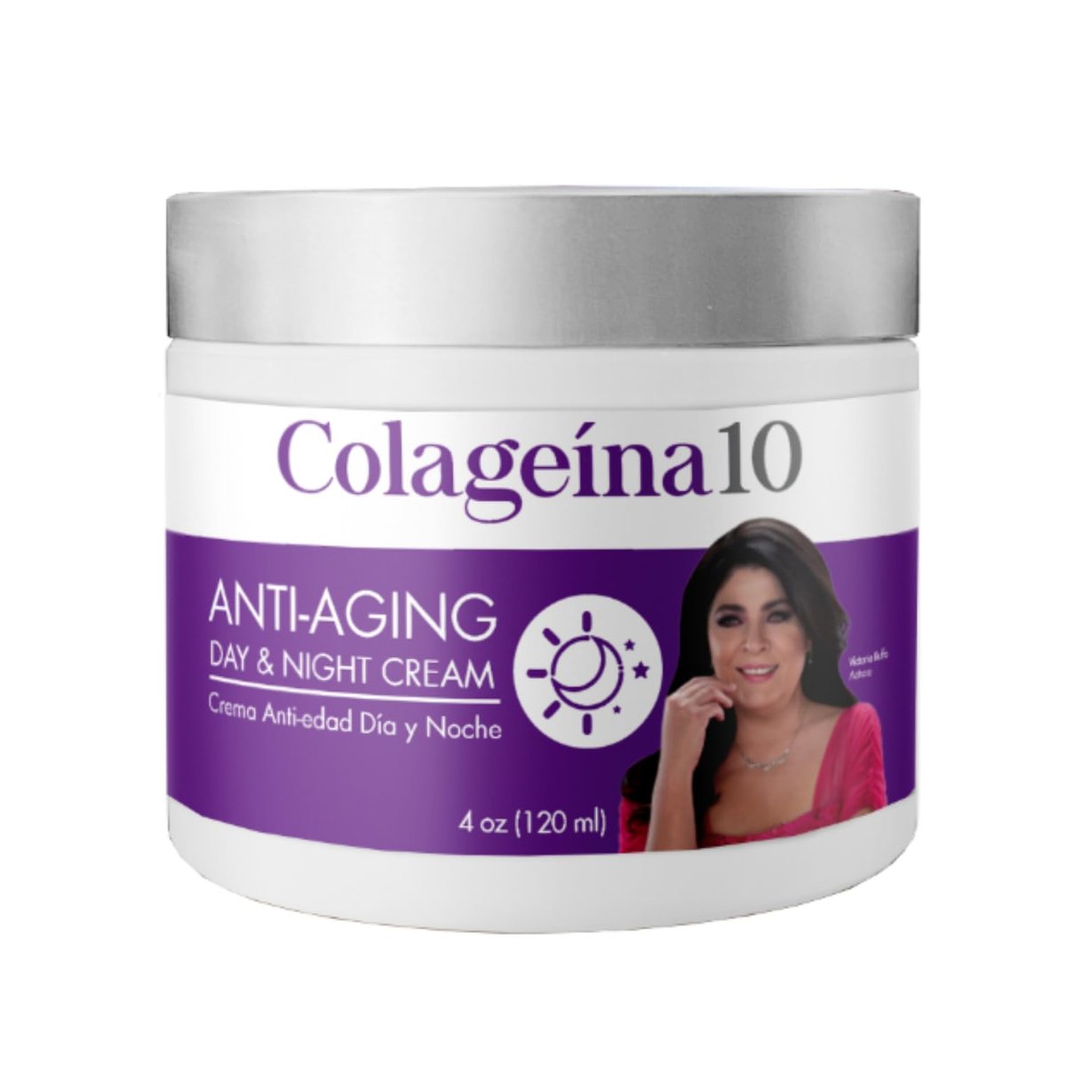 Colageina 10 Anti-Aging Tages- und Nachtcreme – Reduziert das Erscheinungsbild von feinen Linien und Falten mit hydrolysiertem Kollagen und Hyaluronsäure – 120 ml