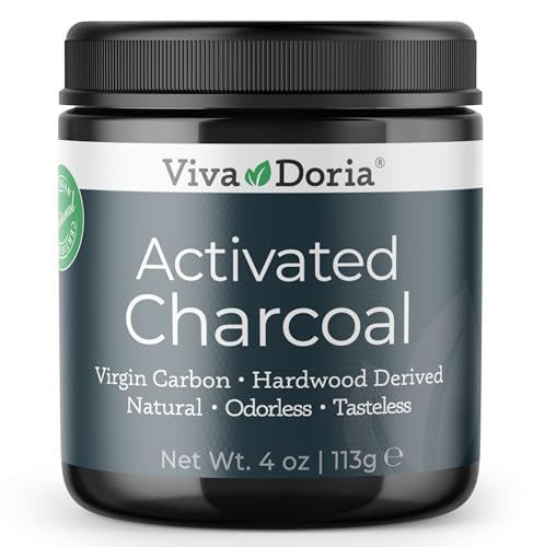 Viva Doria Aktivkohlepulver aus Hartholz, Lebensmittelqualität, 113 g