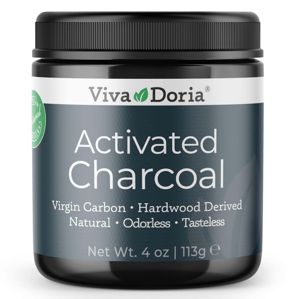 Viva Doria Aktivkohlepulver aus Hartholz, Lebensmittelqualität, 113 g