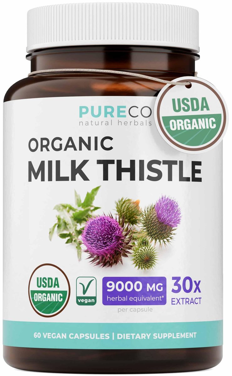 Bio Mariendistel Kapseln - 80% Silymarin, 300 mg Extrakt (30:1) hochkonzentriert, entspricht 9.000 mg, 60 Tage Vorrat