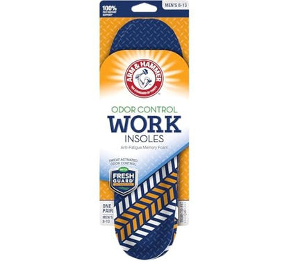 Arm & Hammer Memory Foam Work Einlegesohlen für Damen und Herren – Paar Anti-Ermüdungs-Gedächtnisschaum-Einlagen mit Fußgewölbeunterstützung für Arbeitsstiefel, Sneaker oder Business-Schuhe (1 Pack)
