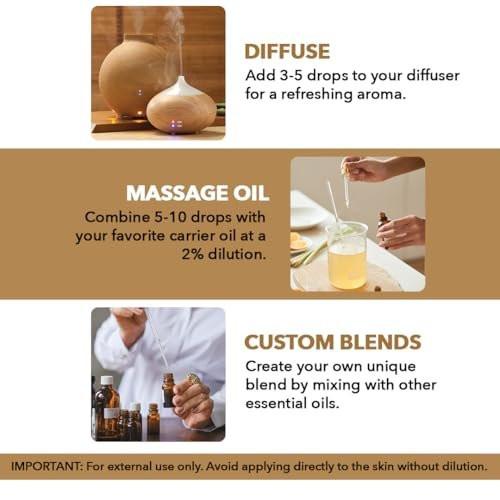 Majestic Pure Weihrauch Ätherisches Öl mit Glaspipette – 100% rein und natürlich – Ätherisches Öl für Diffuser, Aromatherapie, Seifen- und Kerzenherstellung – 30 ml