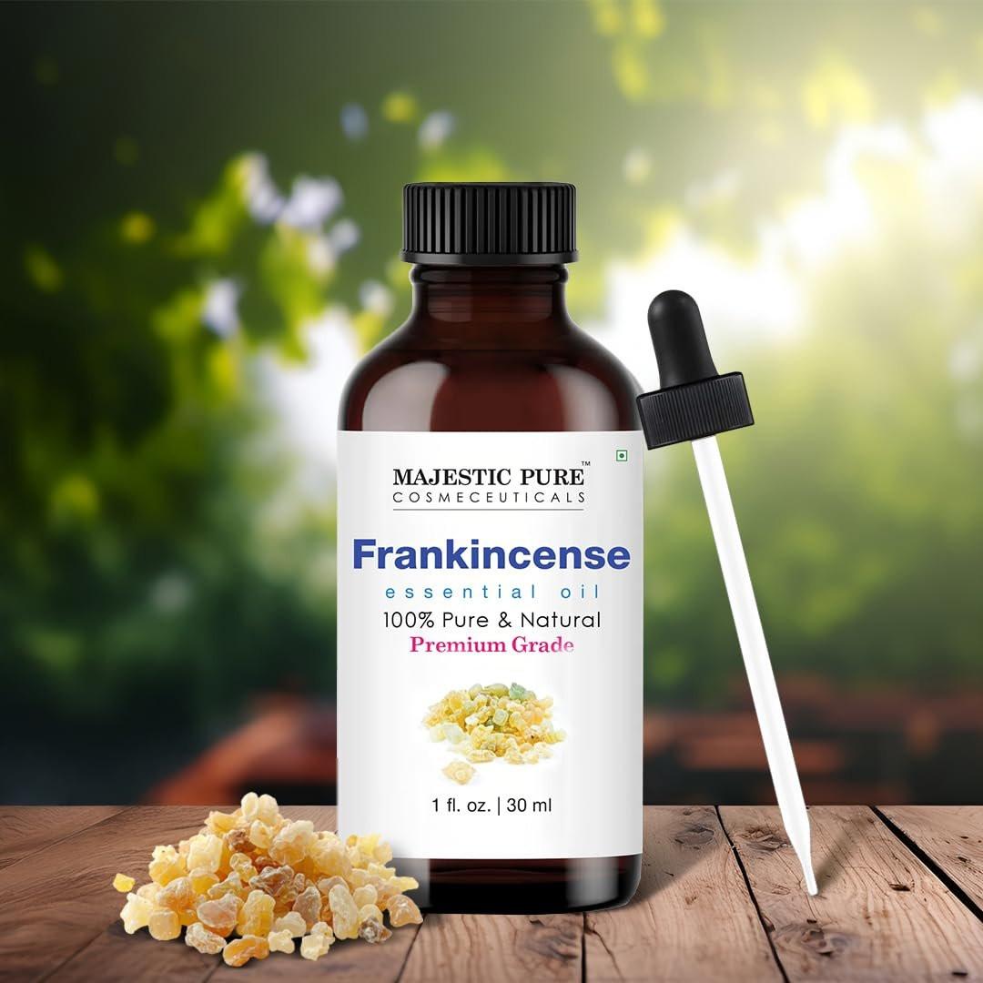 Majestic Pure Weihrauch Ätherisches Öl mit Glaspipette – 100% rein und natürlich – Ätherisches Öl für Diffuser, Aromatherapie, Seifen- und Kerzenherstellung – 30 ml