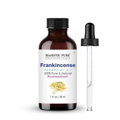 Majestic Pure Weihrauch Ätherisches Öl mit Glaspipette – 100% rein und natürlich – Ätherisches Öl für Diffuser, Aromatherapie, Seifen- und Kerzenherstellung – 30 ml