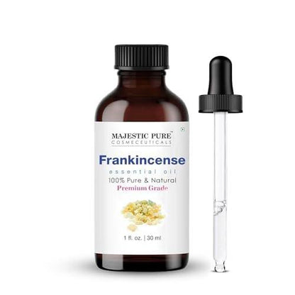 Majestic Pure Weihrauch Ätherisches Öl mit Glaspipette – 100% rein und natürlich – Ätherisches Öl für Diffuser, Aromatherapie, Seifen- und Kerzenherstellung – 30 ml