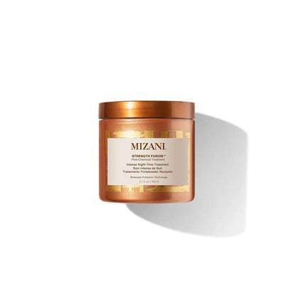 Mizani Strength Fusion Intense Night-Time Treatment – Tiefenwirksame Haarmaske mit Sheabutter für lockiges Haar, 150 ml