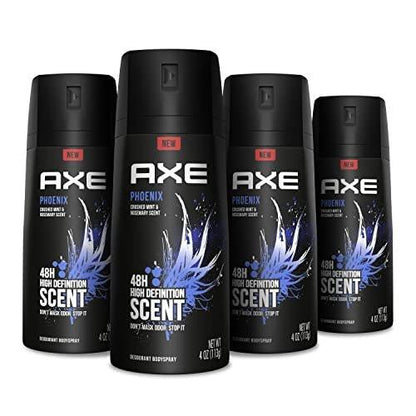 AXE Phoenix Deodorant Body Spray für Männer – 4er-Pack (4 x 118 ml) – Lang anhaltender Schutz ohne Aluminium