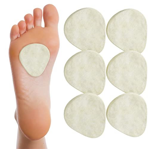 MARS WELLNESS Metatarsal-Fußpolster aus Filz 1/8" Dicke - Hergestellt in den USA - 6 Paare (12 Stück)
