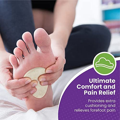 MARS WELLNESS Metatarsal-Fußpolster aus Filz 1/8" Dicke - Hergestellt in den USA - 6 Paare (12 Stück)