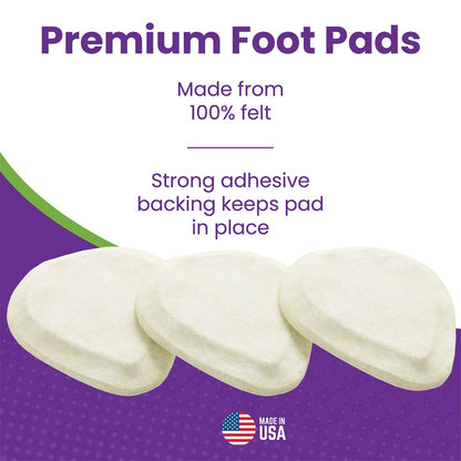 Metatarsal-Filz-Fußpolster, zugeschnitten (3,2 mm dick) – Hergestellt in den USA – Filz-Metatarsal-Pads für Damen und Herren – Ballenpolster – 6 Paar (12 Stück)