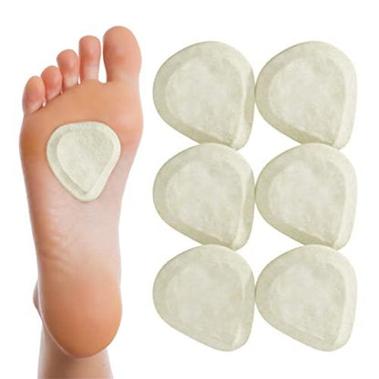 Metatarsal-Filz-Fußpolster, zugeschnitten (3,2 mm dick) – Hergestellt in den USA – Filz-Metatarsal-Pads für Damen und Herren – Ballenpolster – 6 Paar (12 Stück)